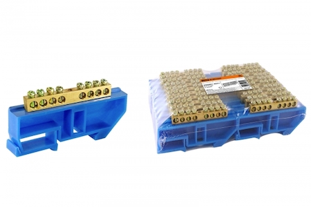 TDM ELECTRIC SQ0801-0031 Шина "N" нулевая с изолятором на DIN-рейку 8x12мм стойка бол. 8 групп TDM